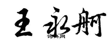 胡问遂王永舸行书个性签名怎么写