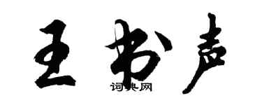 胡问遂王书声行书个性签名怎么写