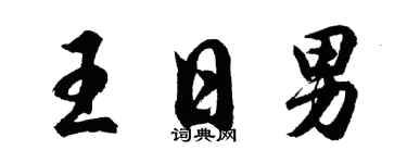 胡问遂王日男行书个性签名怎么写