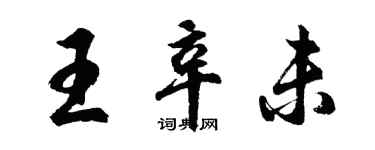 胡问遂王辛未行书个性签名怎么写