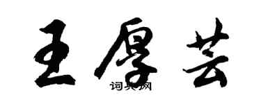 胡问遂王厚芸行书个性签名怎么写