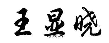 胡问遂王显晓行书个性签名怎么写