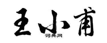胡问遂王小甫行书个性签名怎么写