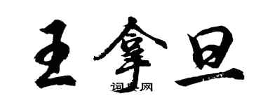 胡问遂王拿旦行书个性签名怎么写