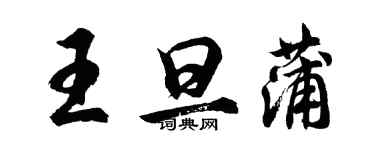 胡问遂王旦蒲行书个性签名怎么写
