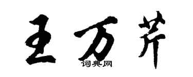 胡问遂王万芹行书个性签名怎么写