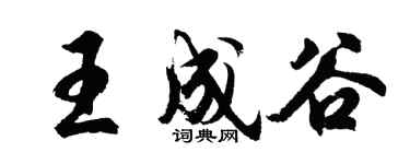 胡问遂王成谷行书个性签名怎么写