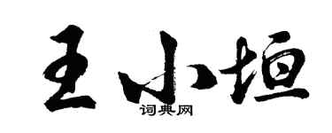 胡问遂王小垣行书个性签名怎么写