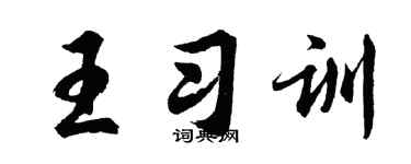 胡问遂王习训行书个性签名怎么写