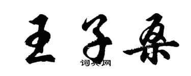 胡问遂王子桑行书个性签名怎么写