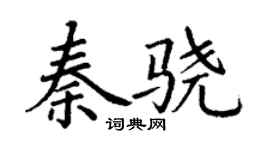 丁谦秦骁楷书个性签名怎么写