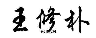 胡问遂王修朴行书个性签名怎么写