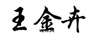 胡问遂王金卉行书个性签名怎么写