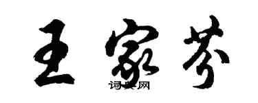 胡问遂王家芬行书个性签名怎么写