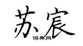 丁谦苏宸楷书个性签名怎么写