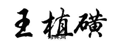 胡问遂王植磺行书个性签名怎么写