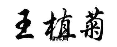 胡问遂王植菊行书个性签名怎么写