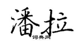 丁谦潘拉楷书个性签名怎么写