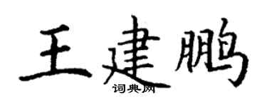 丁谦王建鹏楷书个性签名怎么写