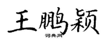 丁谦王鹏颖楷书个性签名怎么写