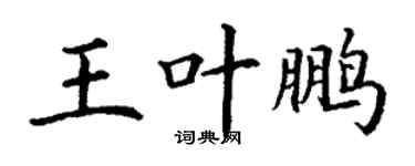 丁谦王叶鹏楷书个性签名怎么写