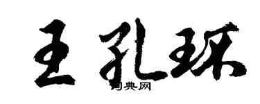 胡问遂王孔环行书个性签名怎么写