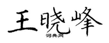 丁谦王晓峰楷书个性签名怎么写