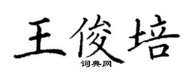 丁谦王俊培楷书个性签名怎么写