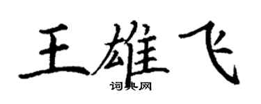 丁谦王雄飞楷书个性签名怎么写