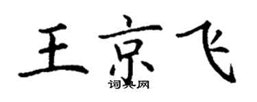 丁谦王京飞楷书个性签名怎么写