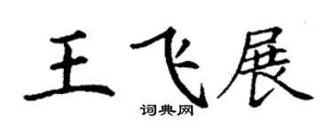 丁谦王飞展楷书个性签名怎么写