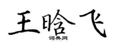 丁谦王晗飞楷书个性签名怎么写