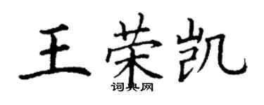 丁谦王荣凯楷书个性签名怎么写