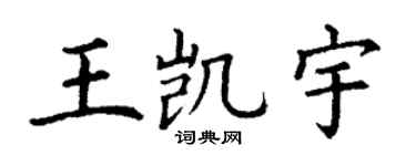 丁谦王凯宇楷书个性签名怎么写