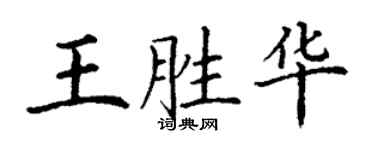 丁谦王胜华楷书个性签名怎么写