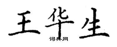 丁谦王华生楷书个性签名怎么写
