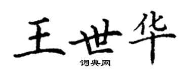 丁谦王世华楷书个性签名怎么写