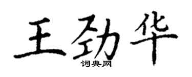 丁谦王劲华楷书个性签名怎么写