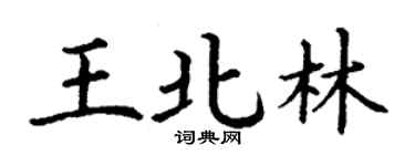 丁谦王北林楷书个性签名怎么写