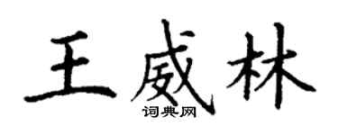 丁谦王威林楷书个性签名怎么写