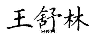 丁谦王舒林楷书个性签名怎么写