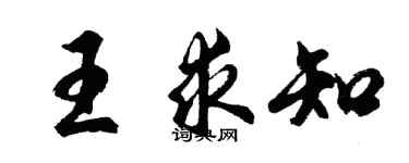 胡问遂王求知行书个性签名怎么写