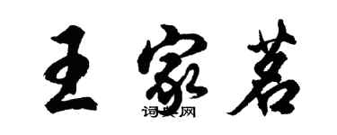 胡问遂王家茗行书个性签名怎么写