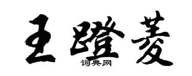 胡问遂王蹬菱行书个性签名怎么写