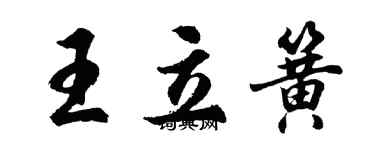 胡问遂王立簧行书个性签名怎么写