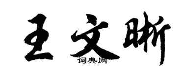 胡问遂王文晰行书个性签名怎么写