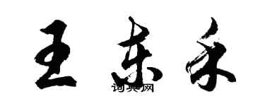 胡问遂王东禾行书个性签名怎么写
