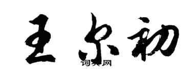 胡问遂王尔初行书个性签名怎么写