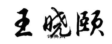 胡问遂王晓颐行书个性签名怎么写