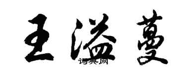 胡问遂王溢蔓行书个性签名怎么写